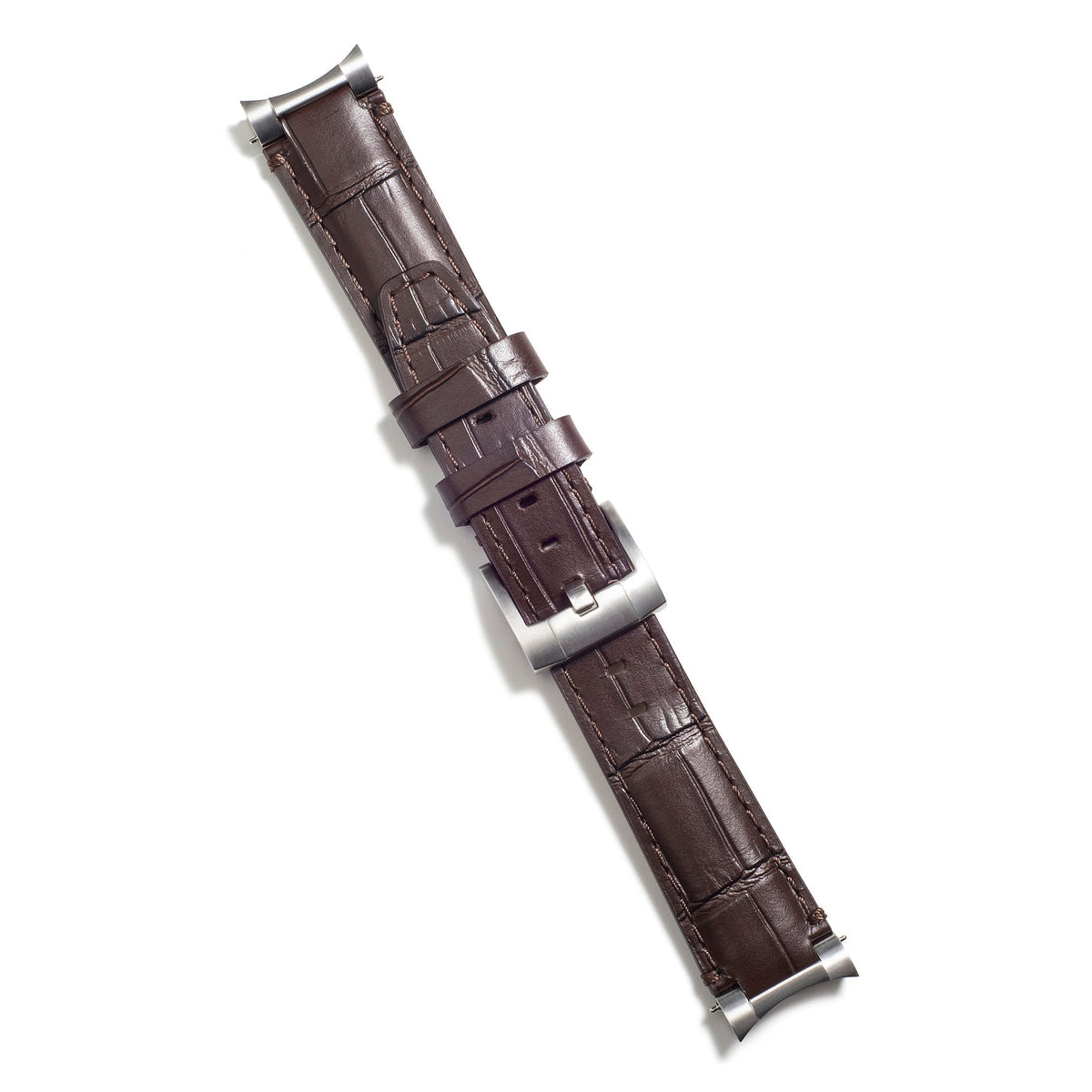 Stahl-Endlink-Lederarmband für Rolex Sea-Dweller mit Dornschließe