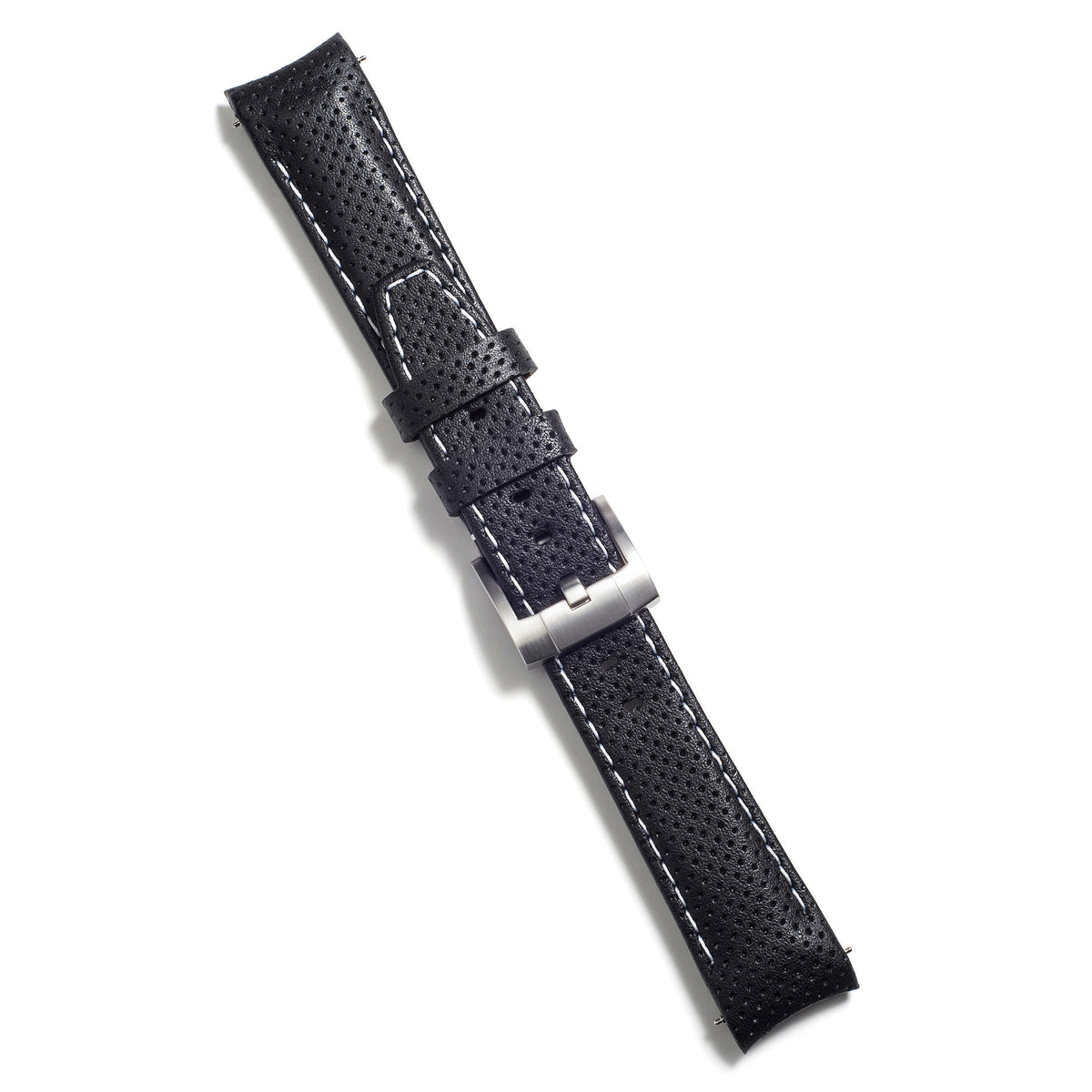 Gewölbtes Rennsport-Lederarmband für Rolex Keramik Daytona mit Dornschließe