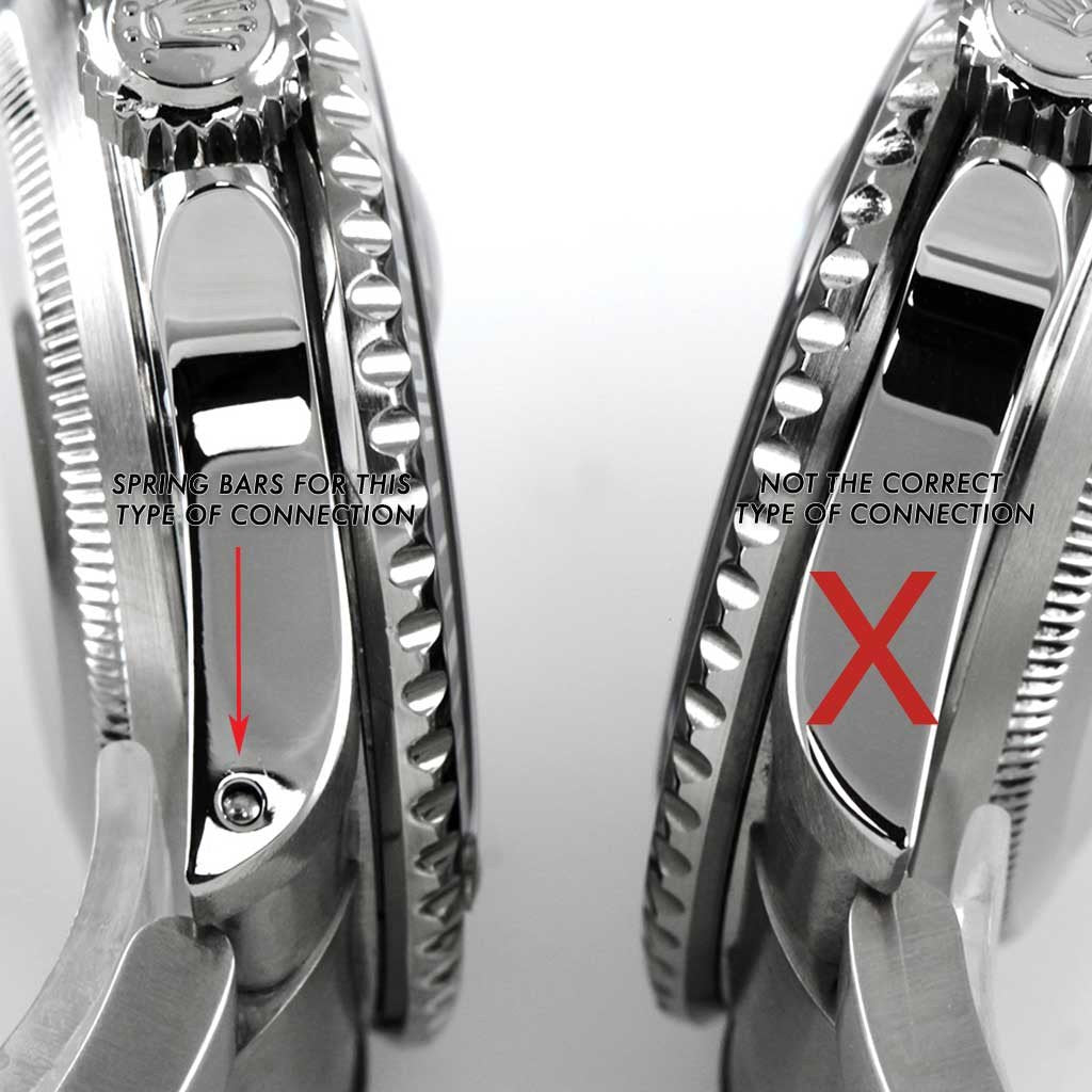Vintage Rolex Federstege im Lug-Hole-Stil, 2,0 mm x 20,0 mm