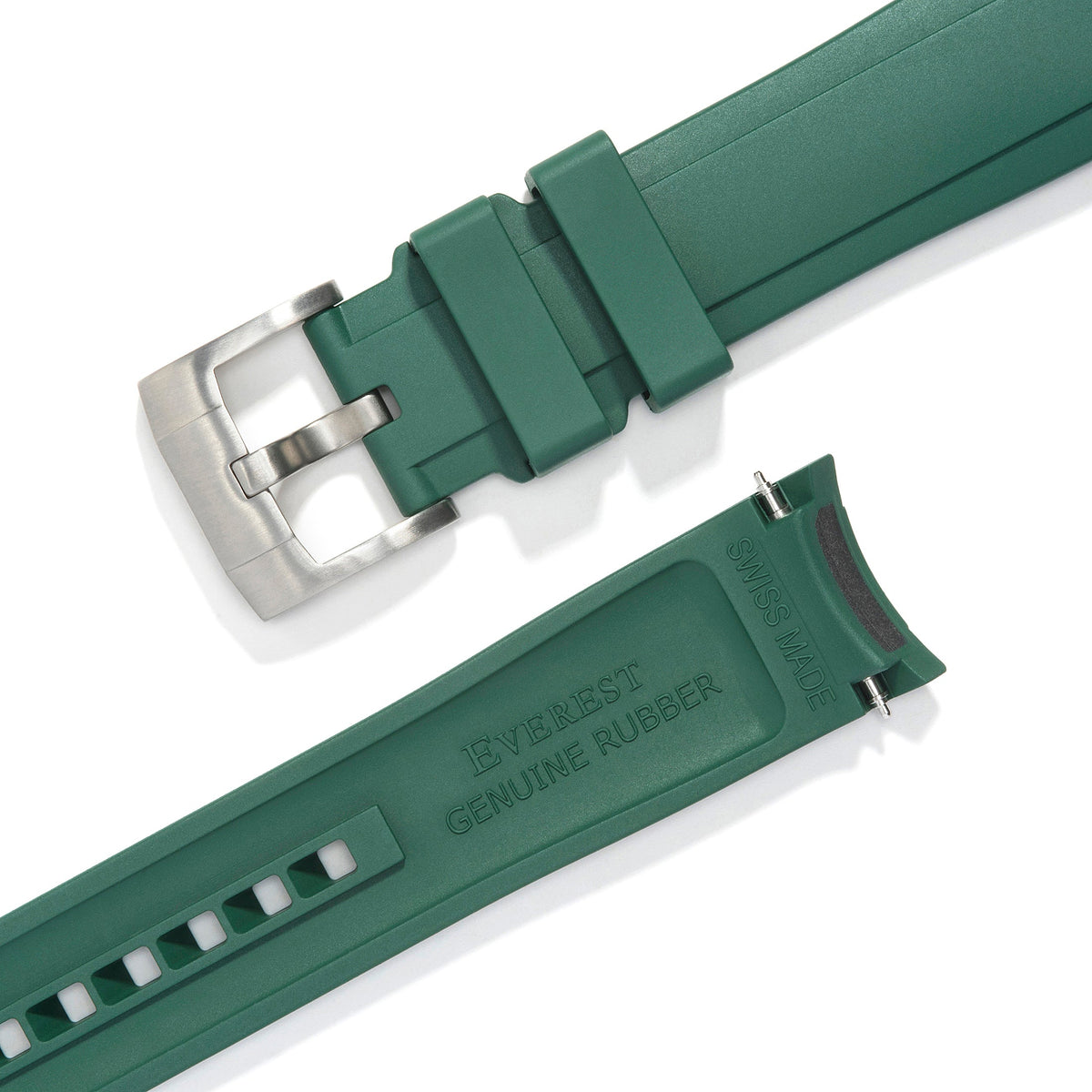 Kautschukarmband mit gebogenem Ende und Dornschließe für Rolex Sub Ceramic No-Date