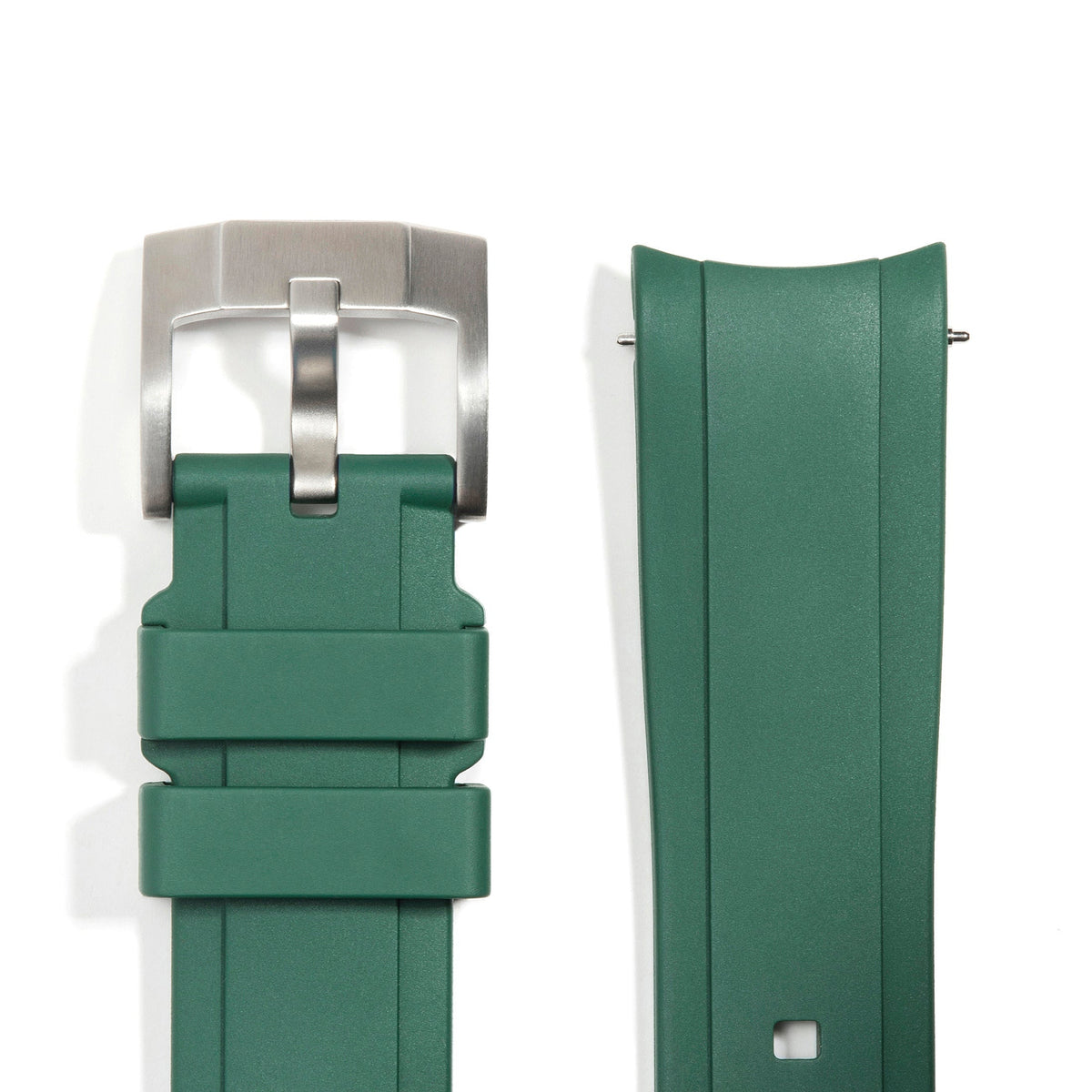 Gewölbtes Kautschukarmband für Rolex Submariner Keramik mit Dornschließe