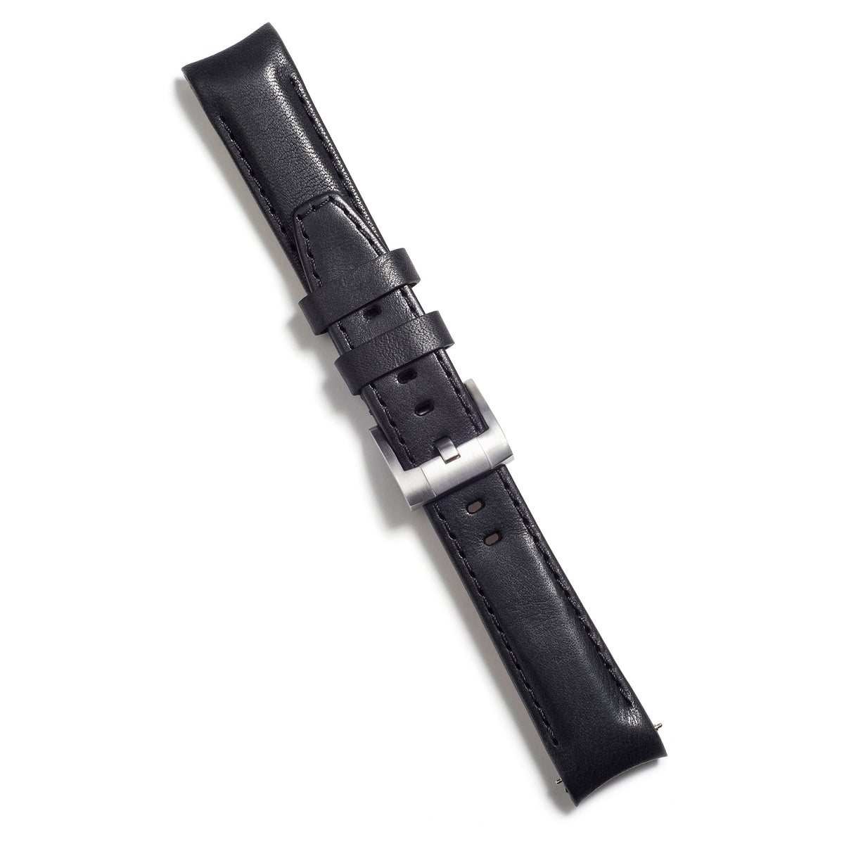 Lederarmband mit gebogenem Ende für Rolex Ceramic Daytona mit Dornschließe