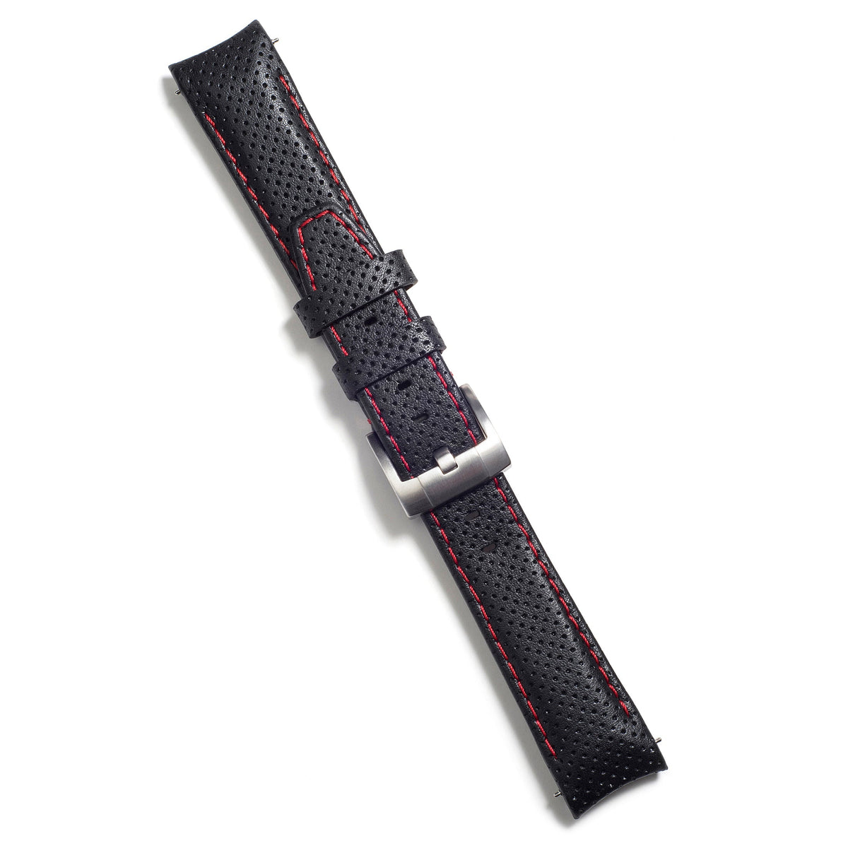 Gewölbtes Rennsport-Lederarmband für Rolex GMT Master II Keramik mit Dornschließe