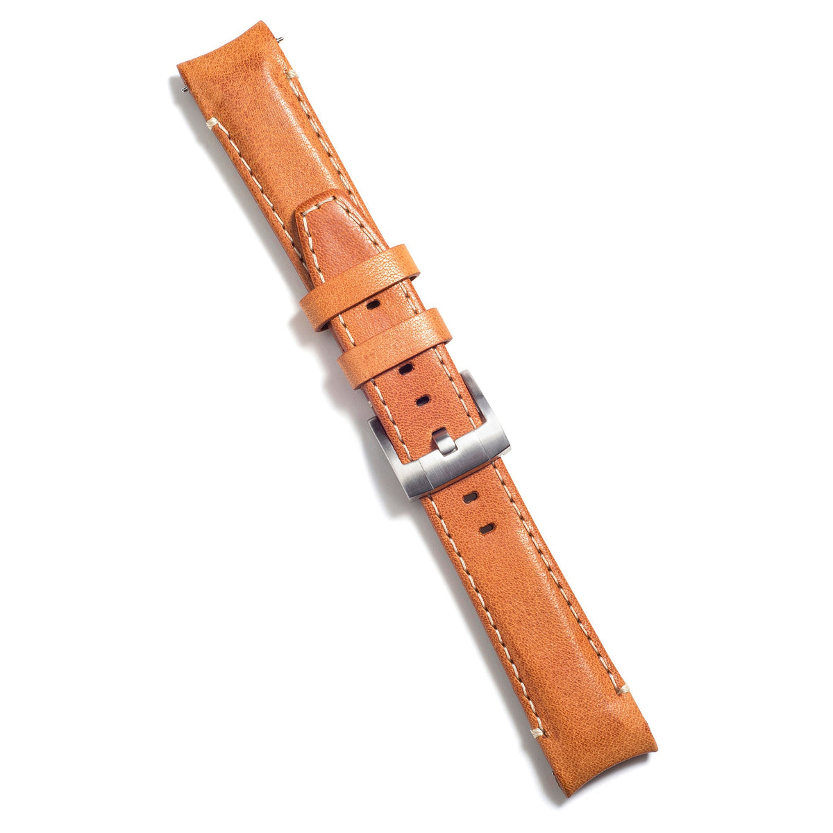 Lederarmband mit gebogenem Ende für Rolex Ceramic Daytona mit Dornschließe