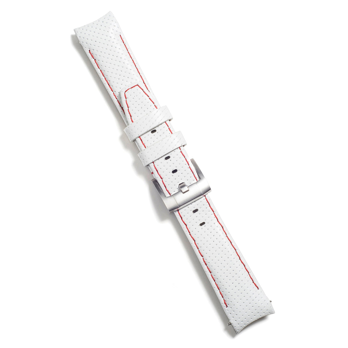 Gebogenes Racing-Lederarmband für Rolex GMT Master I & II mit Dornschließe