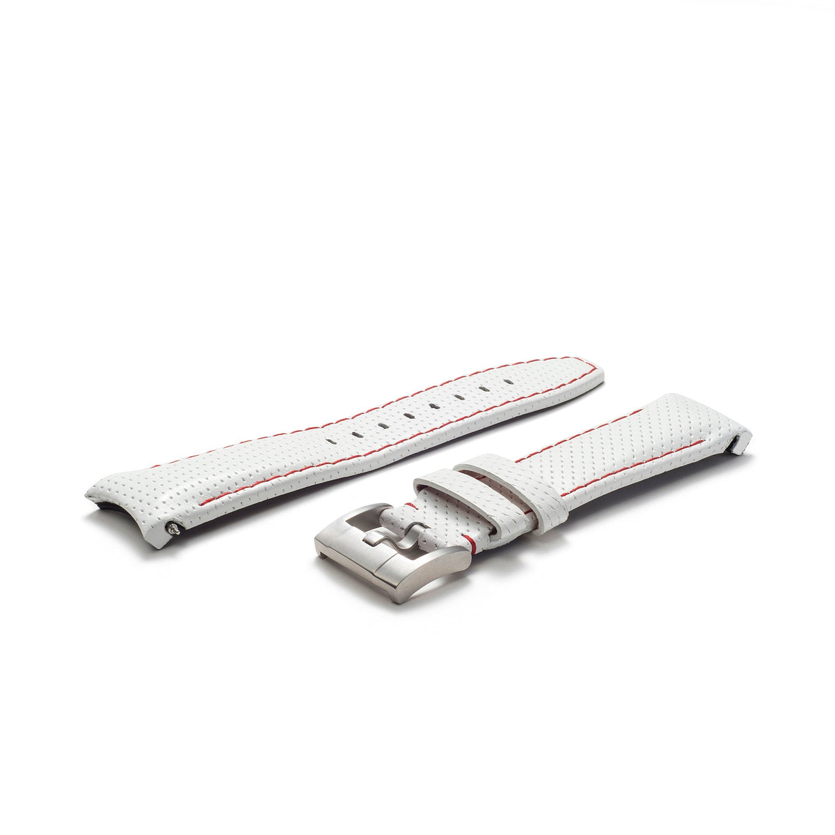 Gewölbtes Rennlederarmband für Rolex Explorer I mit Dornschließe