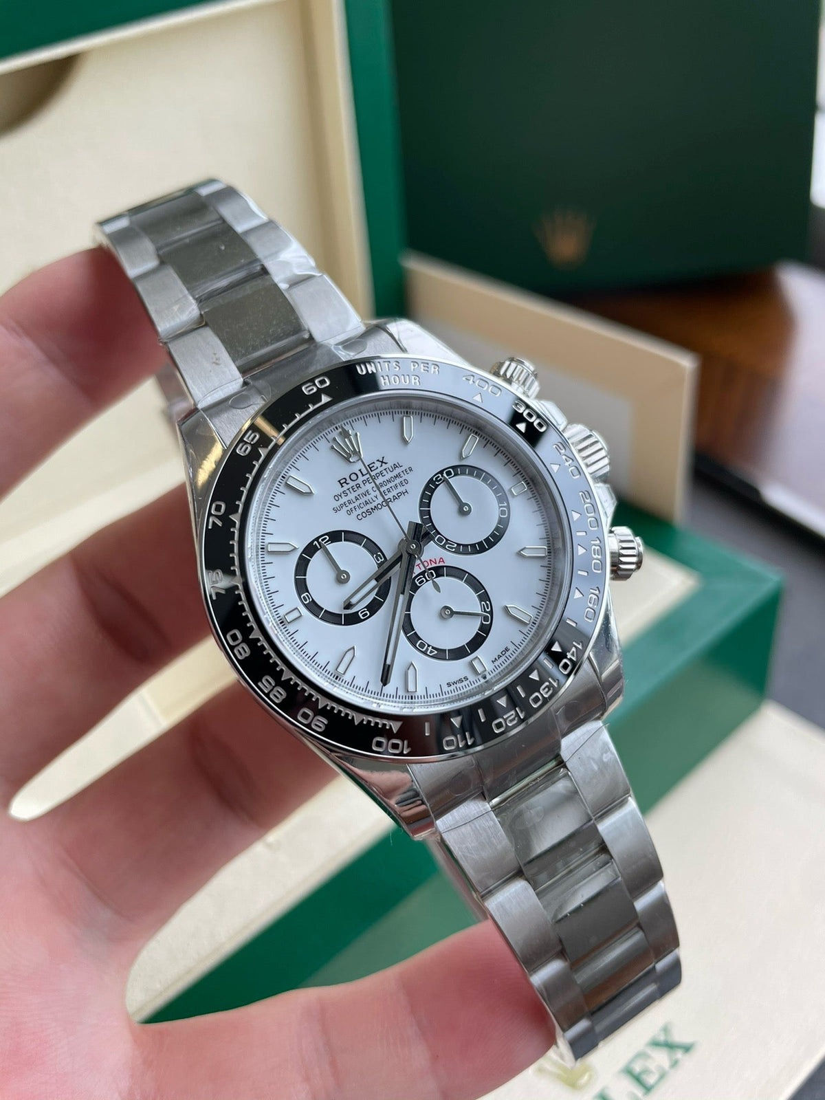 【Begrenzte Stückzahl – Nur solange der Vorrat reicht】Cosmograph Daytona Oyster, 40 mm, Edelstahl Oystersteel Referenz 126500LN（m126500ln-0001）