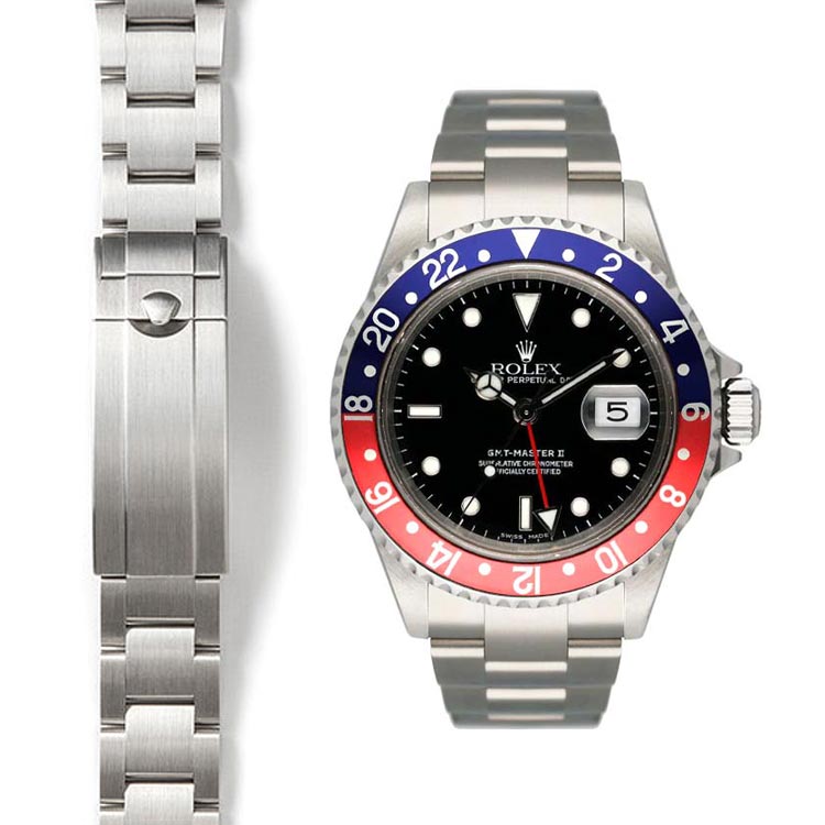 Oyster-Armband für Rolex GMT Master I & II Referenz 16710 & 16700 von Everest